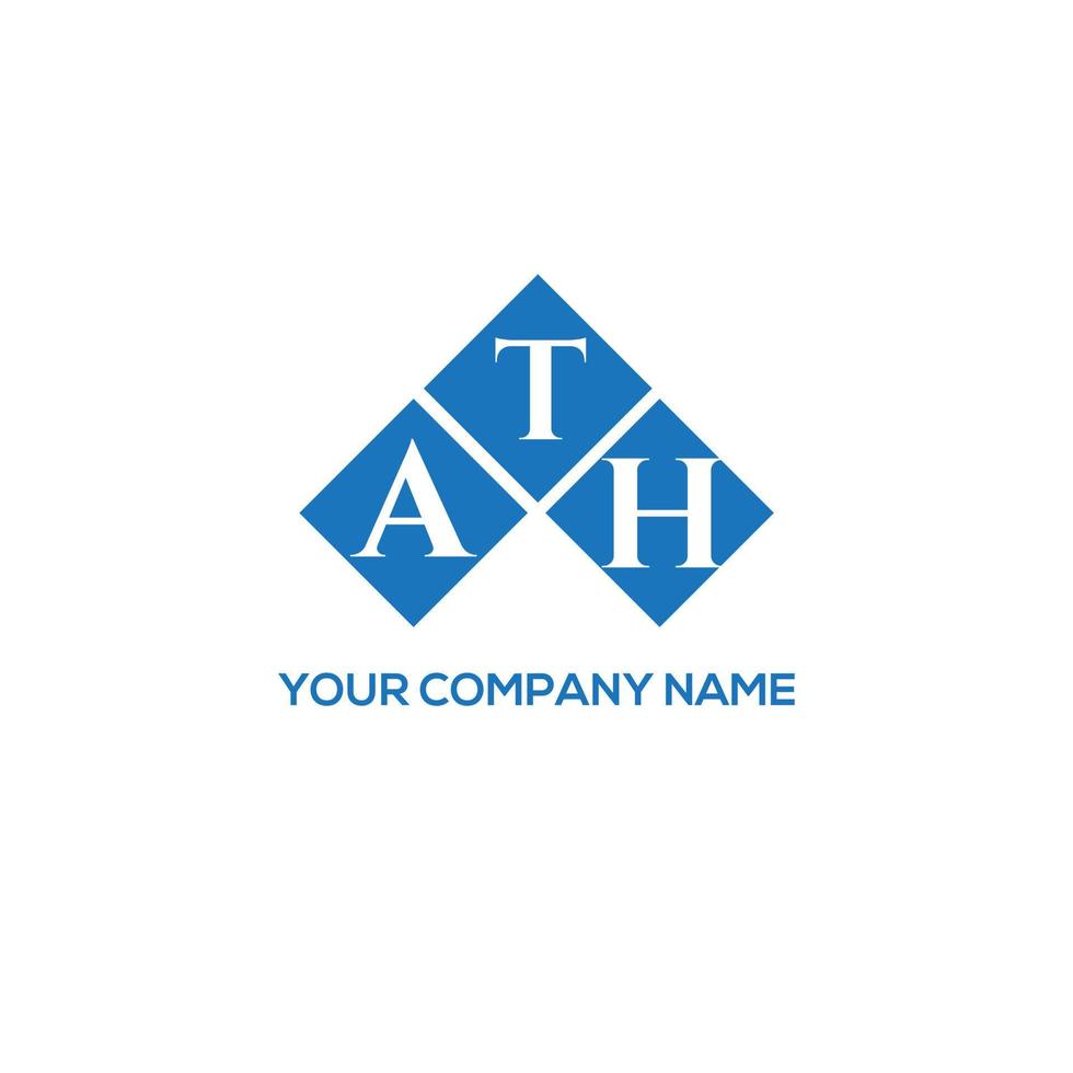 diseño de logotipo de letra ath sobre fondo blanco. concepto de logotipo de letra de iniciales creativas ath. diseño de letras ath. vector