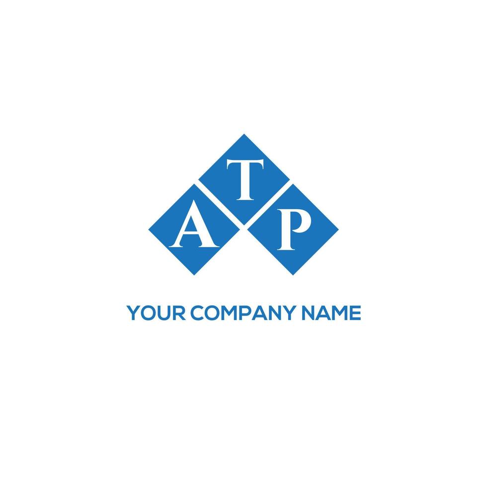 diseño de logotipo de letra atp sobre fondo blanco. concepto de logotipo de letra de iniciales creativas atp. diseño de letras atp. vector