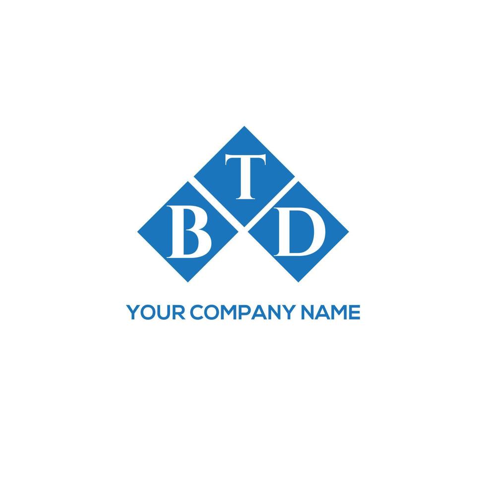 BTD letter logo design on white background. BTD creative initials letter logo concept. BTD letter design. vector