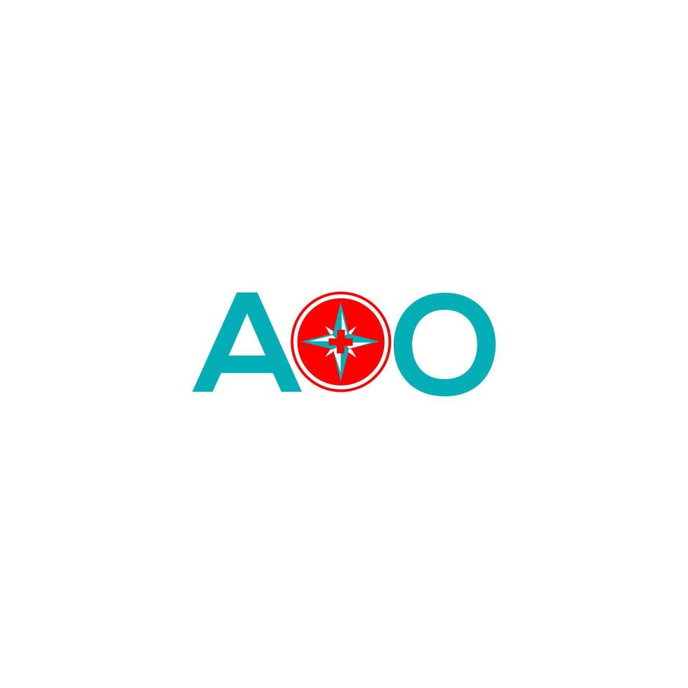 diseño de logotipo de letra aoo sobre fondo blanco. concepto creativo del logotipo de la letra de las iniciales aoo. aoo diseño de letras. vector