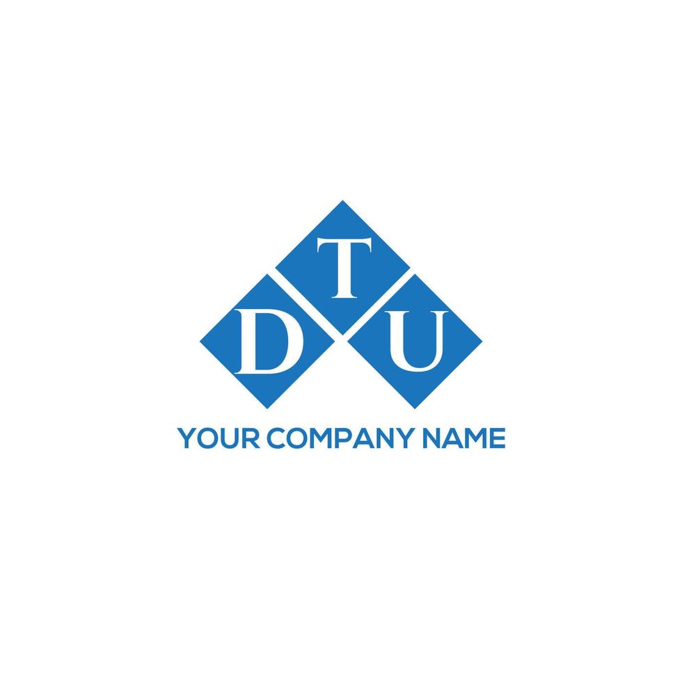 diseño de logotipo de letra dtu sobre fondo blanco. concepto de logotipo de letra de iniciales creativas dtu. diseño de letra dtu. vector