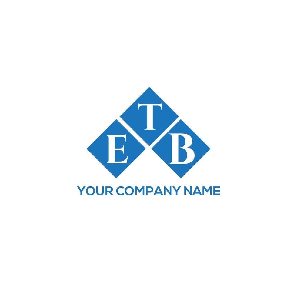 ETB letter logo design on white background. ETB creative initials letter logo concept. ETB letter design. vector