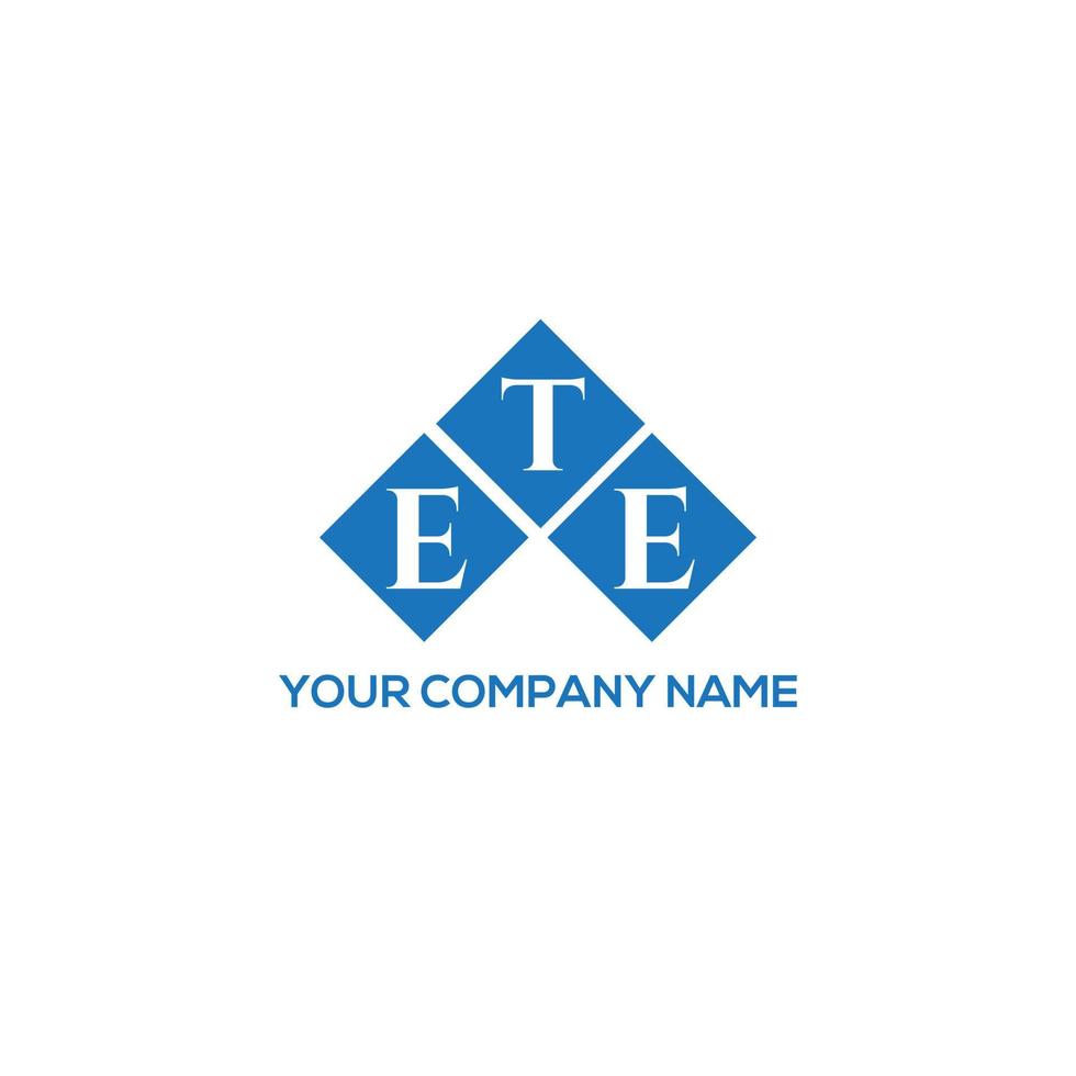 ETE letter logo design on white background. ETE creative initials letter logo concept. ETE letter design. vector