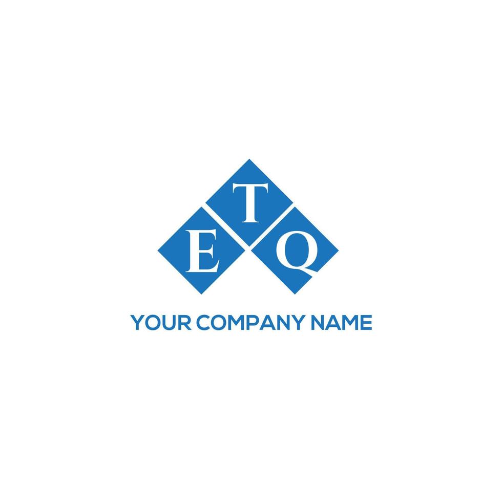 ETQ letter logo design on white background. ETQ creative initials letter logo concept. ETQ letter design. vector