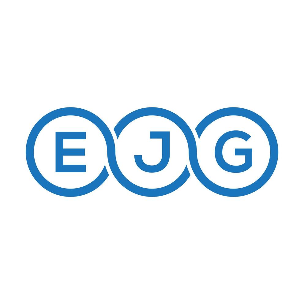 diseño de logotipo de letra ejg sobre fondo negro. concepto de logotipo de letra de iniciales creativas ejg. diseño de letra ejg. vector