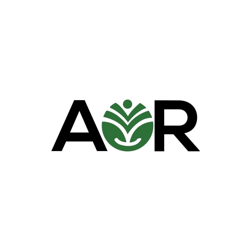 AOR letter logo design on white background. AOR creative initials