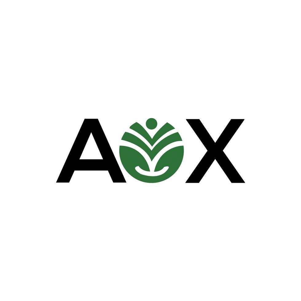 diseño de logotipo de letra aox sobre fondo blanco. concepto de logotipo de letra de iniciales creativas aox. diseño de letras aox. vector