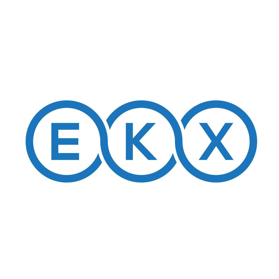 diseño del logotipo de la letra ekx sobre fondo negro. concepto de logotipo de letra de iniciales creativas ekx. diseño de letras ekx. vector