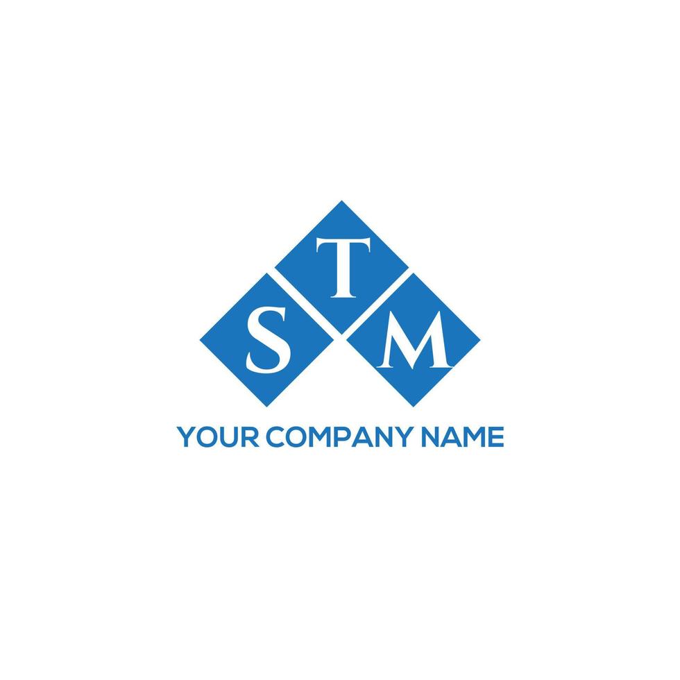 diseño de logotipo de letra stm sobre fondo blanco. concepto de logotipo de letra de iniciales creativas de stm. diseño de letras stm. vector