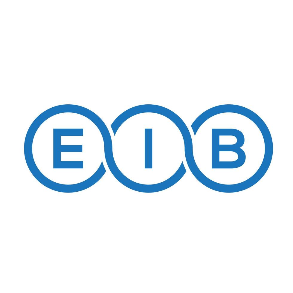 diseño del logotipo de la letra eib sobre fondo negro. concepto de logotipo de letra de iniciales creativas eib. diseño de letras eib. vector