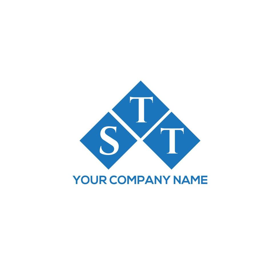 concepto de logotipo de letra de iniciales creativas stt. diseño de letras stt. diseño de logotipo de letras stt sobre fondo blanco. concepto de logotipo de letra de iniciales creativas stt. diseño de letras stt. vector