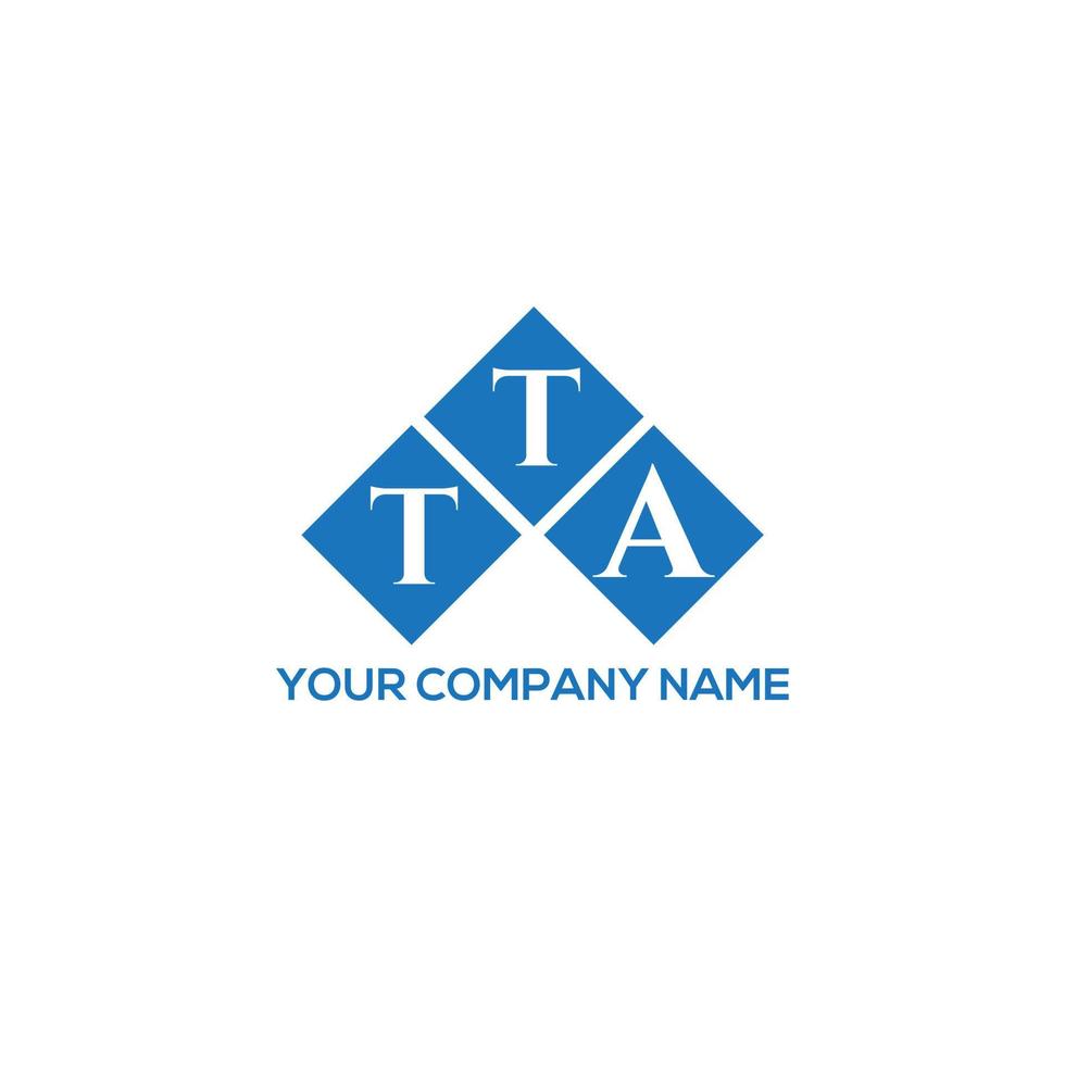 TTA letter logo design on white background. TTA creative initials letter logo concept. TTA letter design. vector