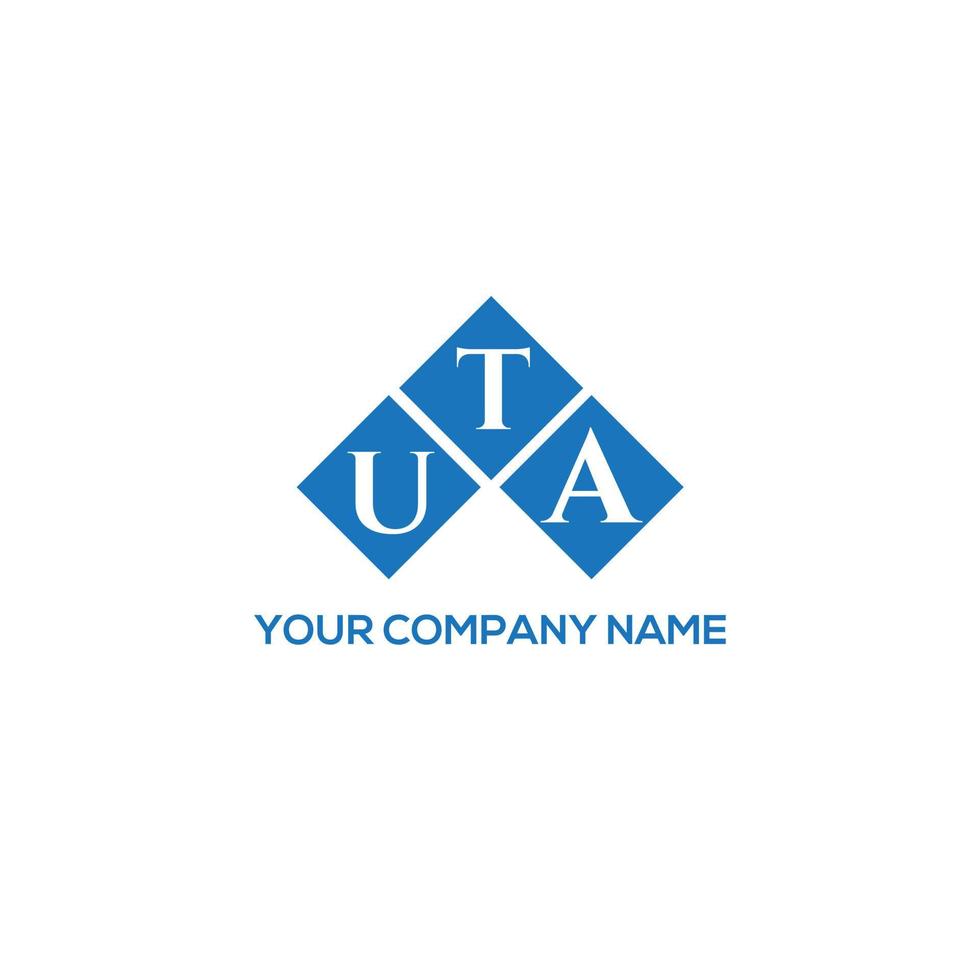 diseño de logotipo de letra uta sobre fondo blanco. concepto de logotipo de letra de iniciales creativas de uta. diseño de letras uta. vector