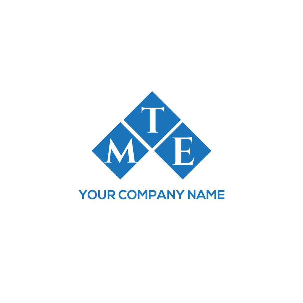 diseño de logotipo de letra mte sobre fondo blanco. concepto de logotipo de letra de iniciales creativas mte. diseño de letra mte. vector