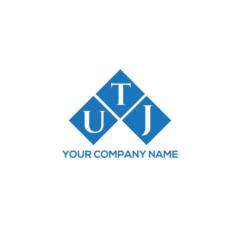 Diseño de letras utj. diseño de logotipo de letras utj sobre fondo blanco. concepto de logotipo de letra de iniciales creativas utj. Diseño de letras utj. diseño de logotipo de letras utj sobre fondo blanco. tu vector