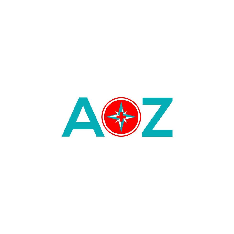 concepto de logotipo de letra de iniciales creativas aoz. diseño de letras aoz. diseño de logotipo de letras aoz sobre fondo blanco. concepto de logotipo de letra de iniciales creativas aoz. diseño de letras aoz. vector