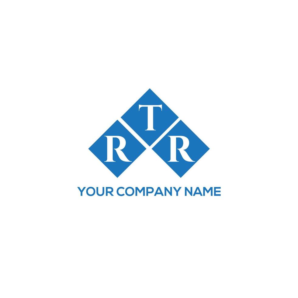 diseño de logotipo de letra rtr sobre fondo blanco. concepto de logotipo de letra de iniciales creativas rtr. diseño de letras rtr. vector