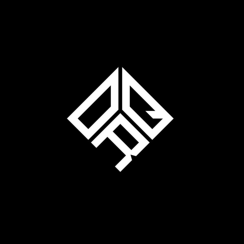 diseño de logotipo de letra orq sobre fondo negro. orq concepto de logotipo de letra de iniciales creativas. diseño de letras orq. vector