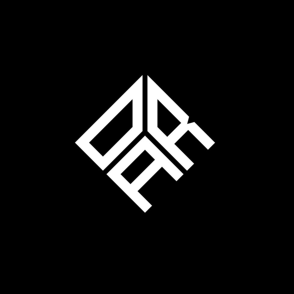 OAR letter logo design on black background. OAR creative initials letter logo concept. OAR letter design. vector
