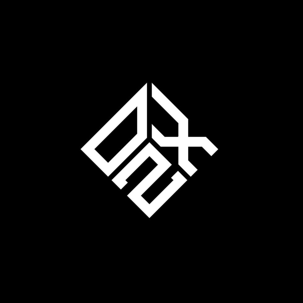 diseño del logotipo de la letra ozx sobre fondo negro. concepto de logotipo de letra de iniciales creativas ozx. diseño de letras ozx. vector