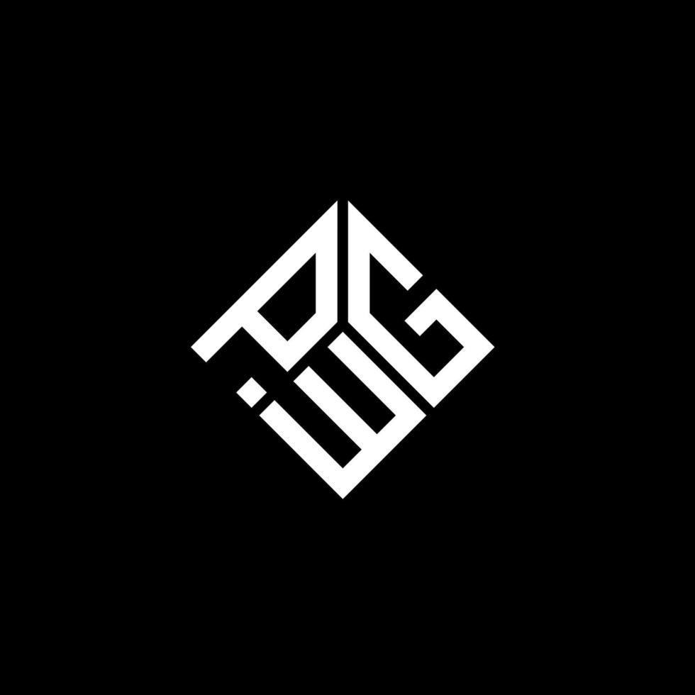 diseño de logotipo de letra pwg sobre fondo negro. concepto de logotipo de letra de iniciales creativas pwg. diseño de letras pwg. vector