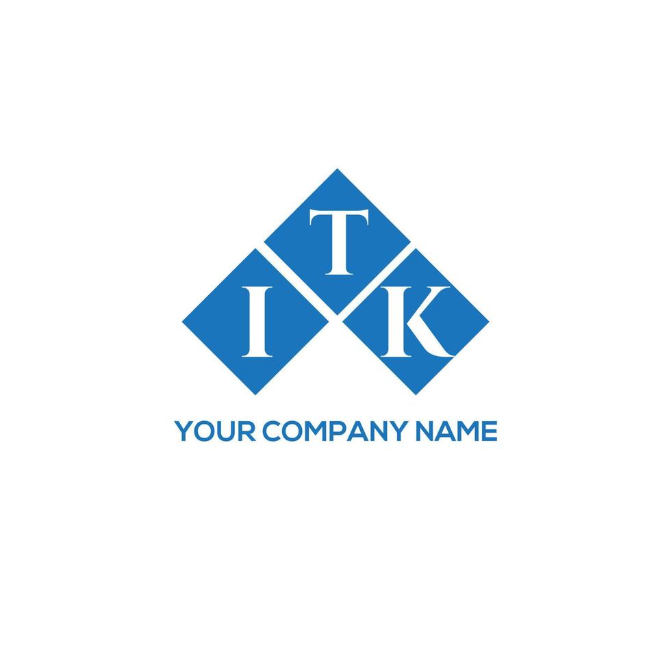 ITK letter logo design on white background. ITK creative initials letter logo concept. ITK letter design. vector