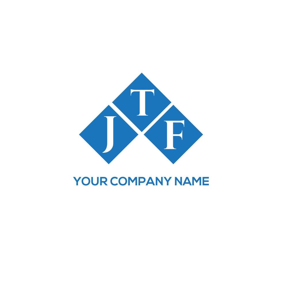 JTF letter logo design on white background. JTF creative initials letter logo concept. JTF letter design. vector