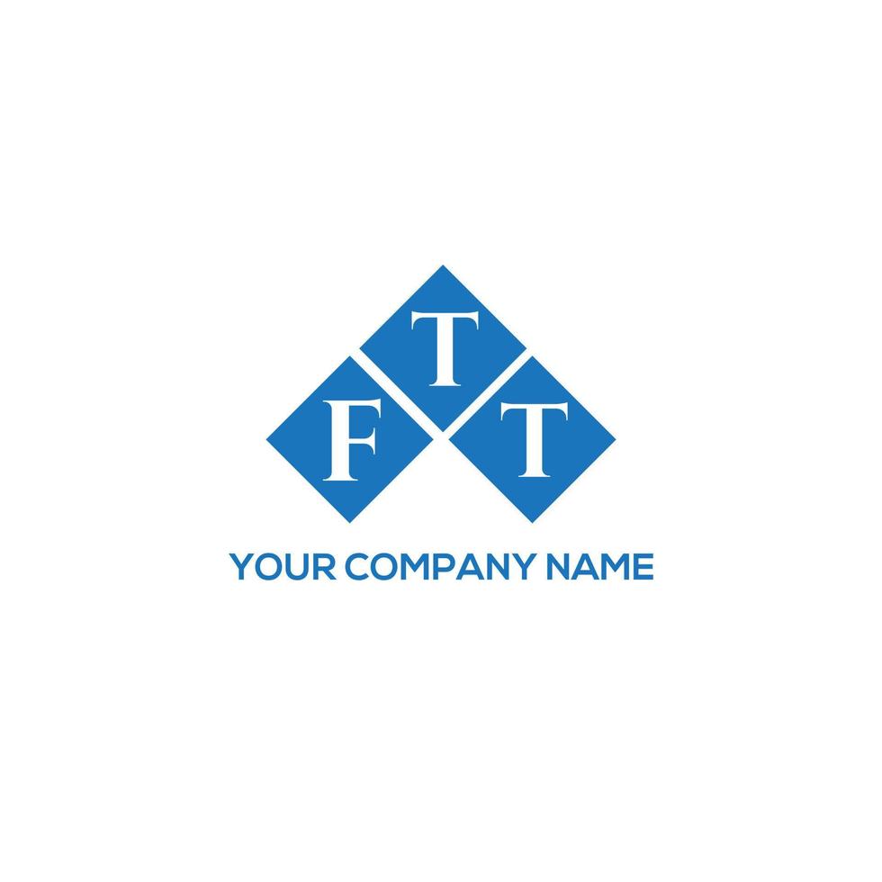 FTT letter logo design on white background. FTT creative initials letter logo concept. FTT letter design. vector