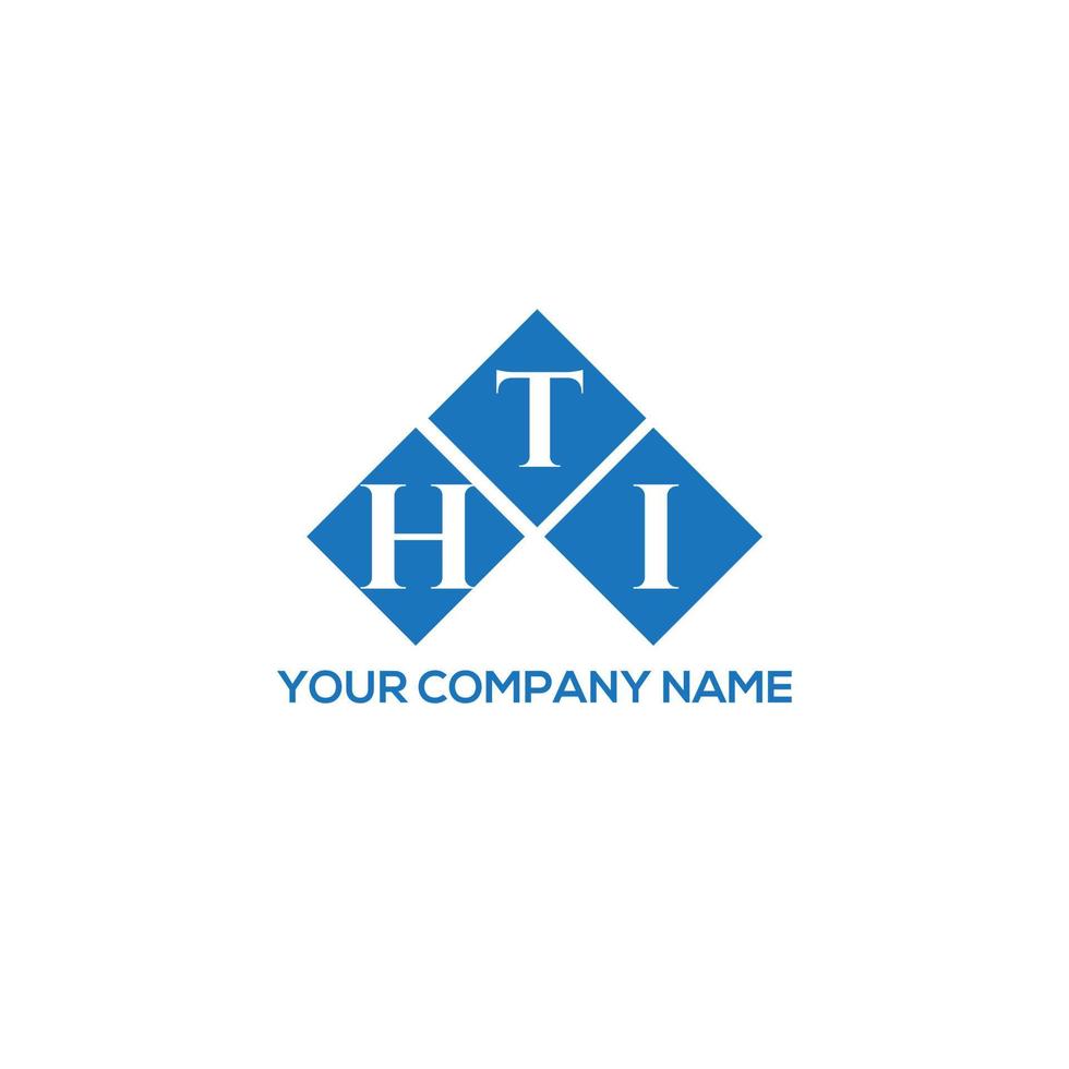 HTI letter logo design on white background. HTI creative initials letter logo concept. HTI letter design. vector