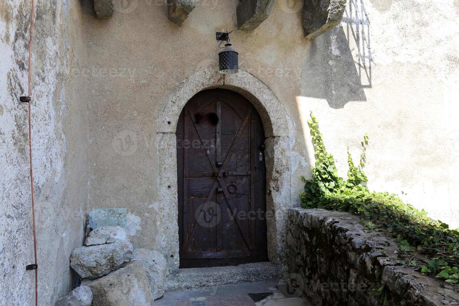 Door architectural design element for entering and exiting a building photo