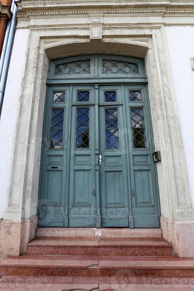 Door architectural design element for entering and exiting a building photo