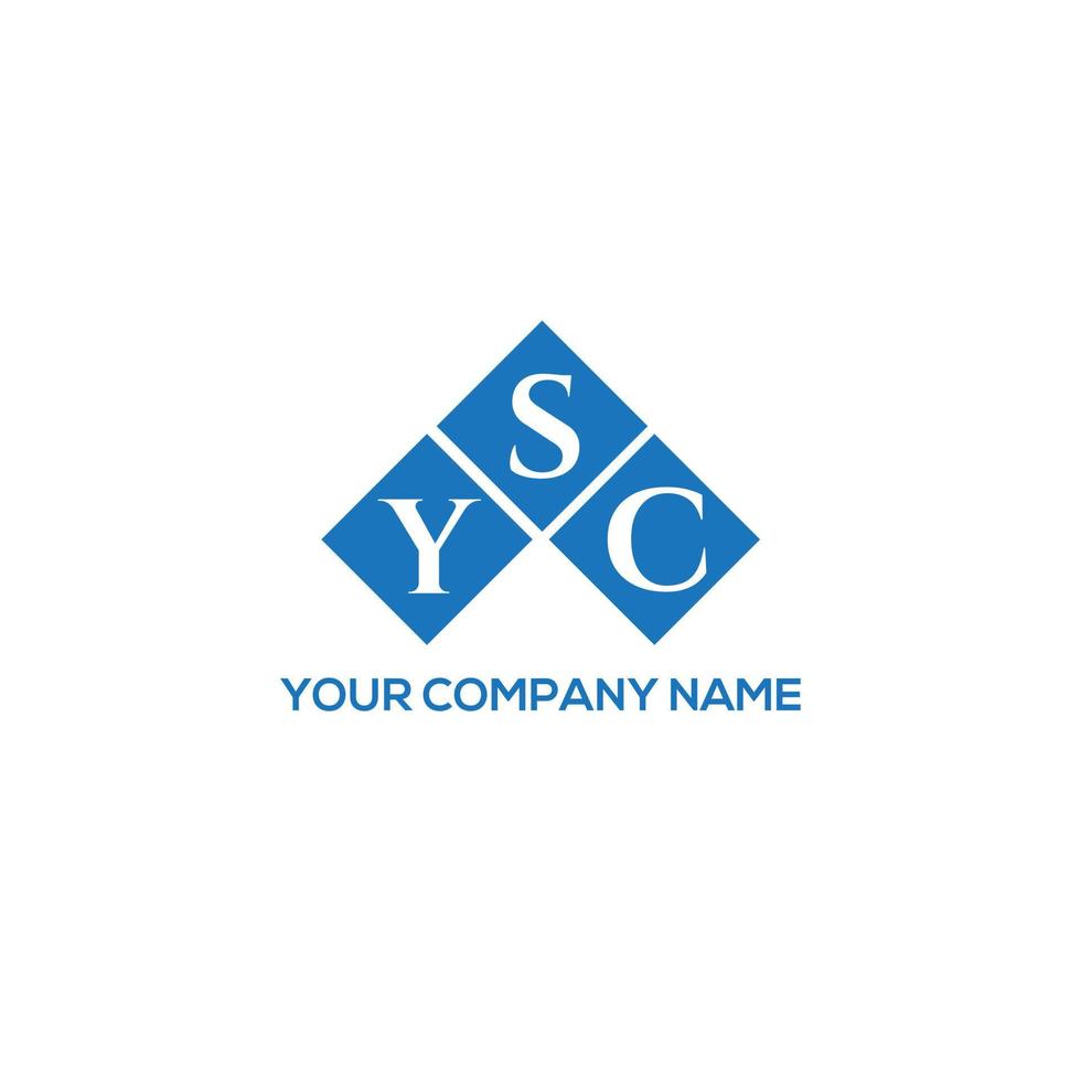 YSC letter logo design on white background. YSC creative initials letter logo concept. YSC letter design. vector