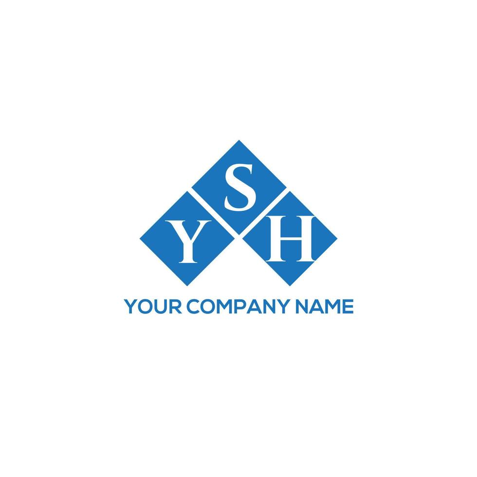 YSH letter logo design on white background. YSH creative initials letter logo concept. YSH letter design. vector