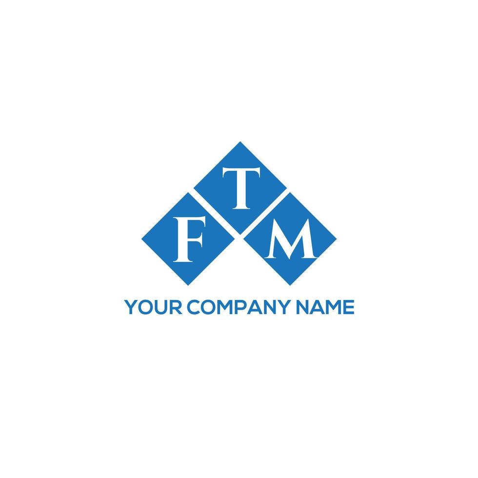 FTM letter logo design on white background. FTM creative initials