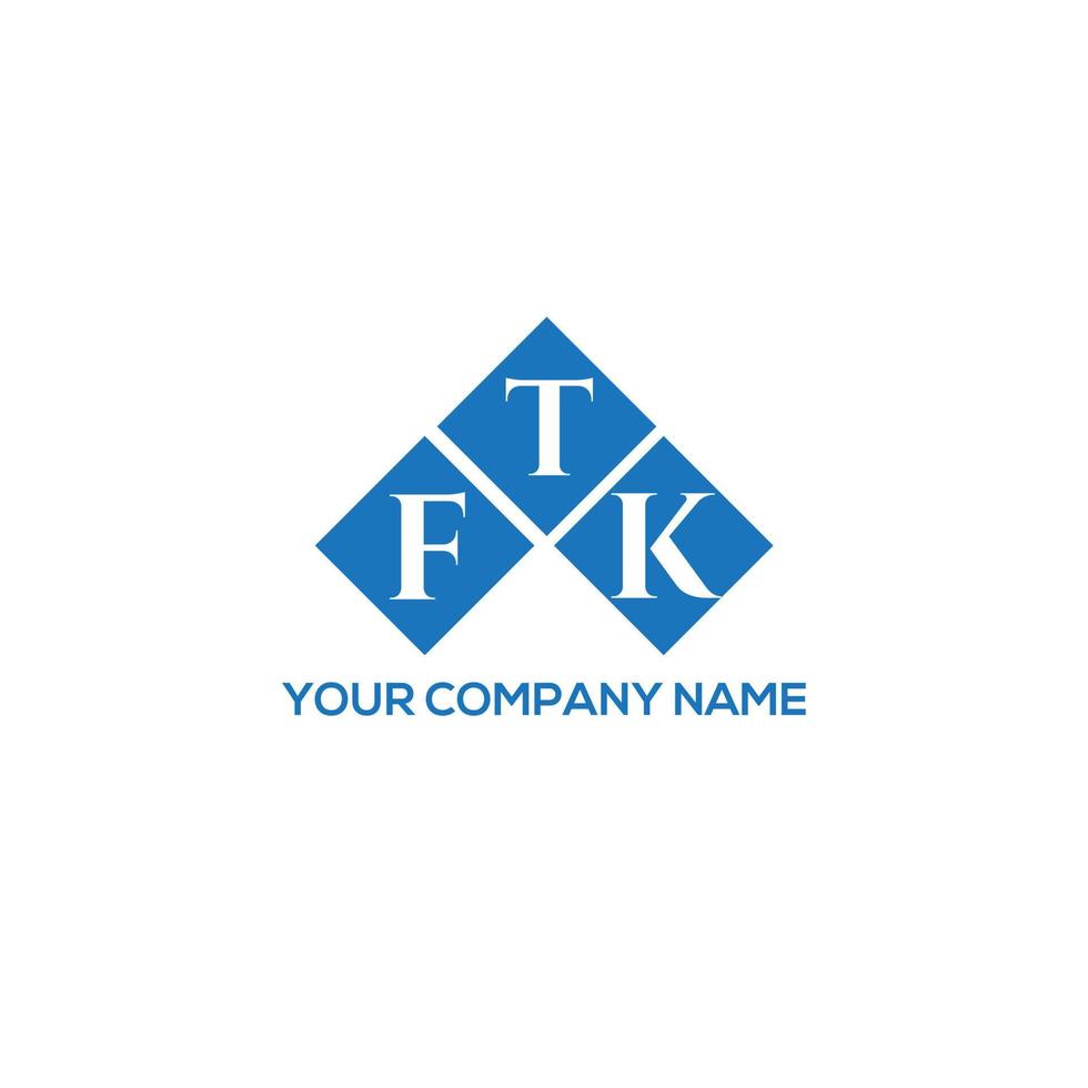 diseño de logotipo de letra ftk sobre fondo blanco. concepto de logotipo de letra de iniciales creativas ftk. diseño de letras ftk. vector