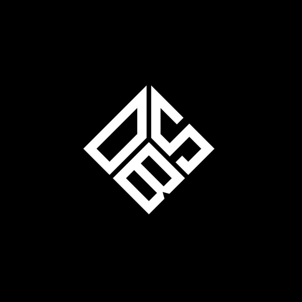 OBS letter logo design on black background. OBS creative initials letter logo concept. OBS letter design. vector