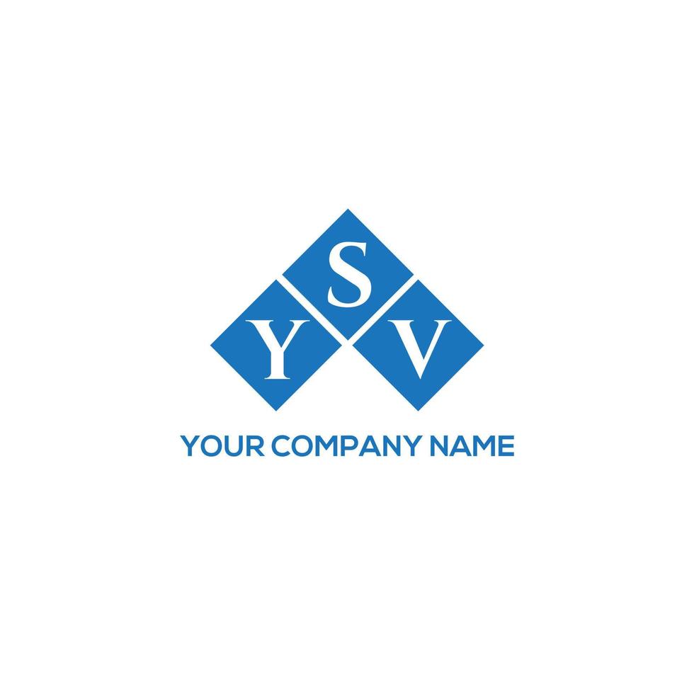 YSV letter logo design on white background. YSV creative initials letter logo concept. YSV letter design. vector