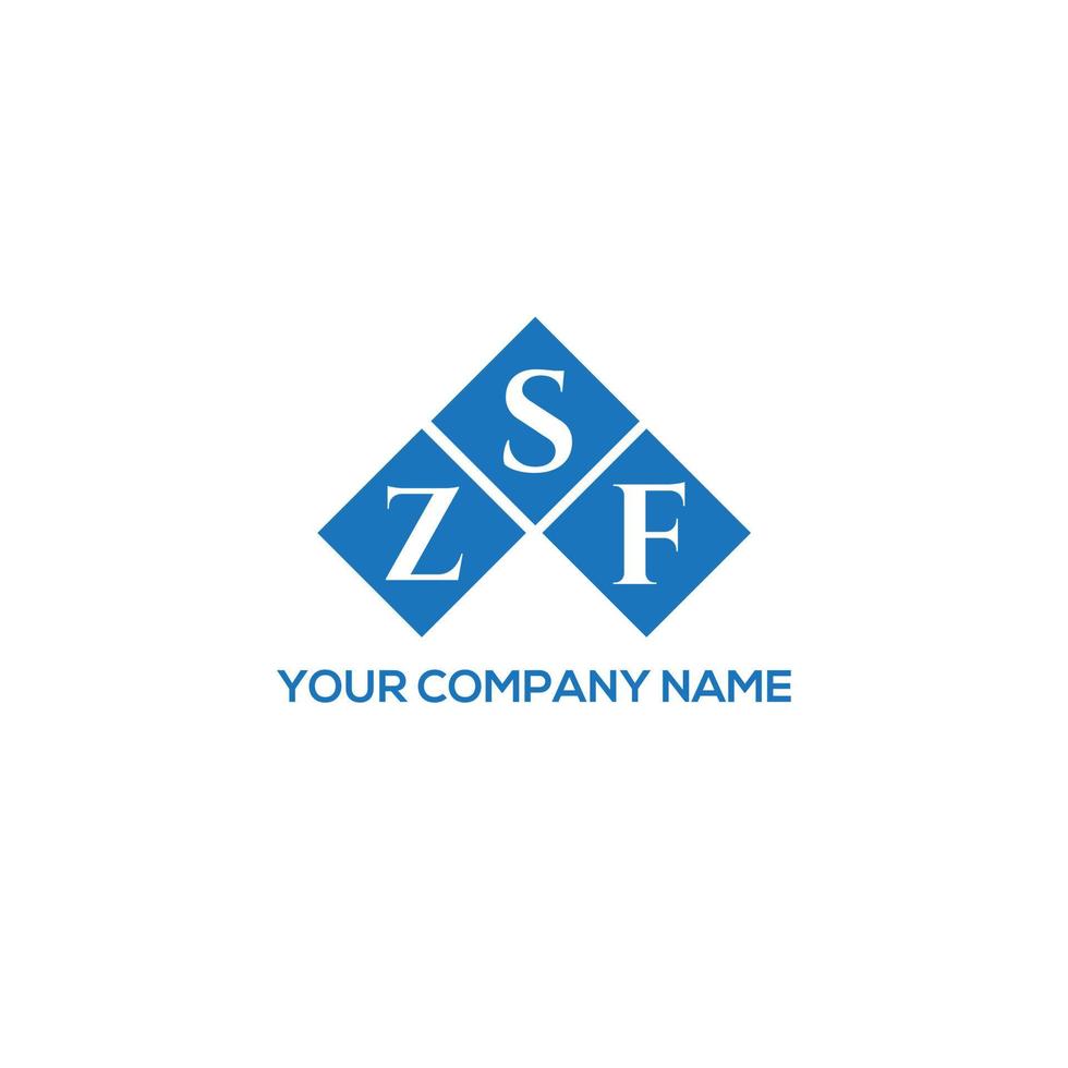 ZSF letter logo design on white background. ZSF creative initials letter logo concept. ZSF letter design. vector