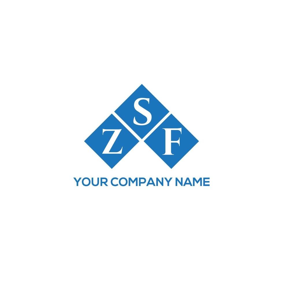 ZSF letter logo design on white background. ZSF creative initials letter logo concept. ZSF letter design. vector