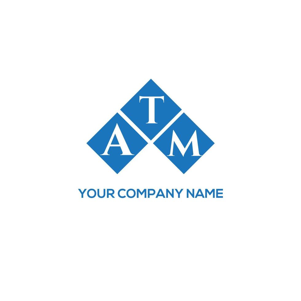 . concepto de logotipo de letra de iniciales creativas atm. atm letter design.atm letter logo design sobre fondo blanco. concepto de logotipo de letra de iniciales creativas atm. diseño de carta de cajero automático. vector