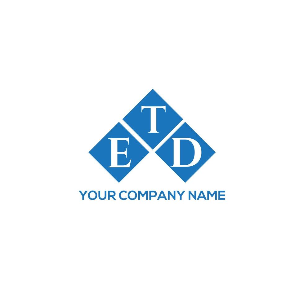 ETD creative initials letter logo concept. ETD letter design.ETD letter logo design on white background. ETD creative initials letter logo concept. ETD letter design. vector