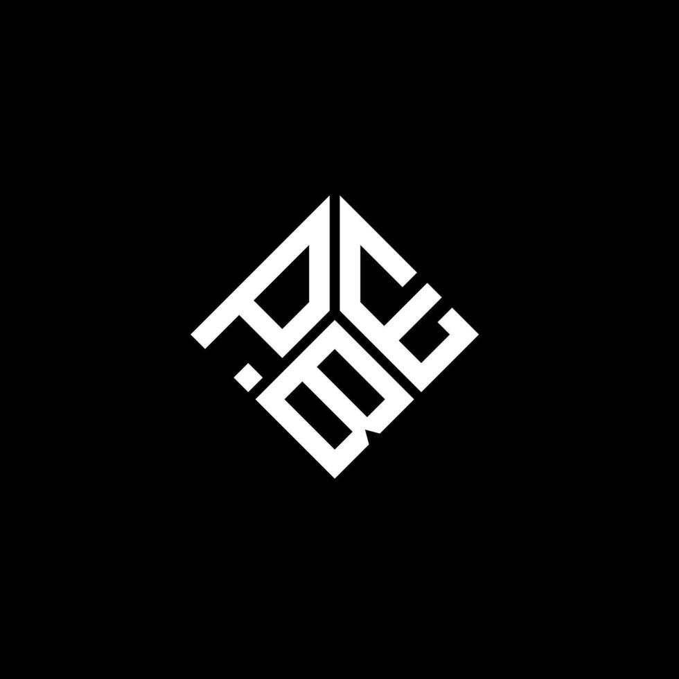 PBE letter logo design on black background. PBE creative initials letter logo concept. PBE letter design. vector