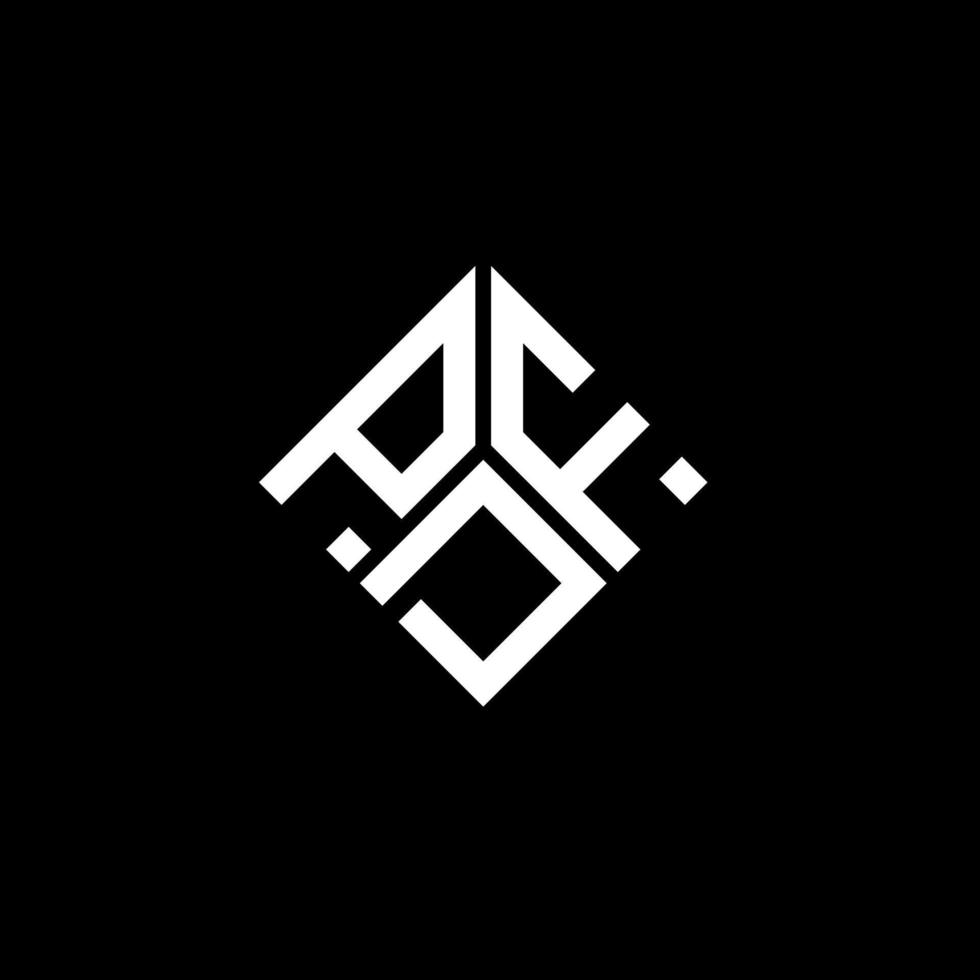PDF letter logo design on black background. PDF creative initials letter logo concept. PDF letter design. vector