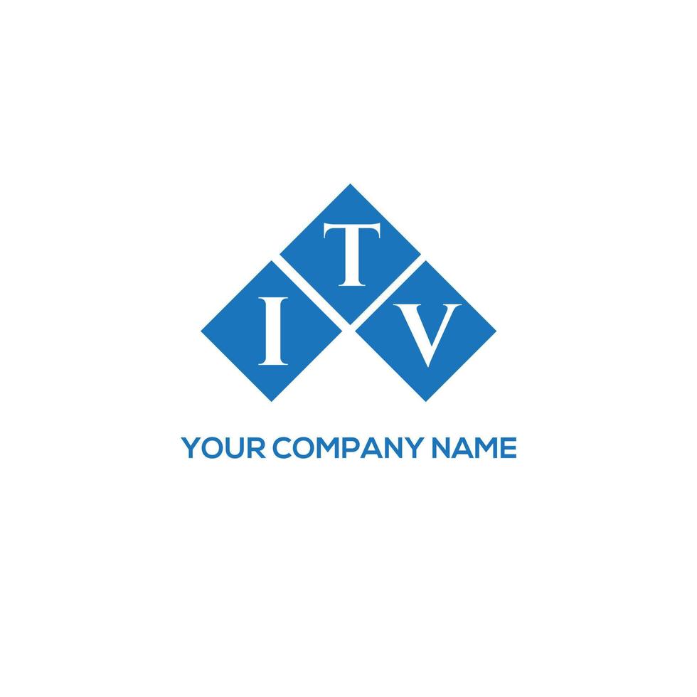 concepto de logotipo de letra de iniciales creativas de itv. Diseño de letras itv. Diseño de logotipo de letras itv sobre fondo blanco. concepto de logotipo de letra de iniciales creativas de itv. diseño de letras itv. vector