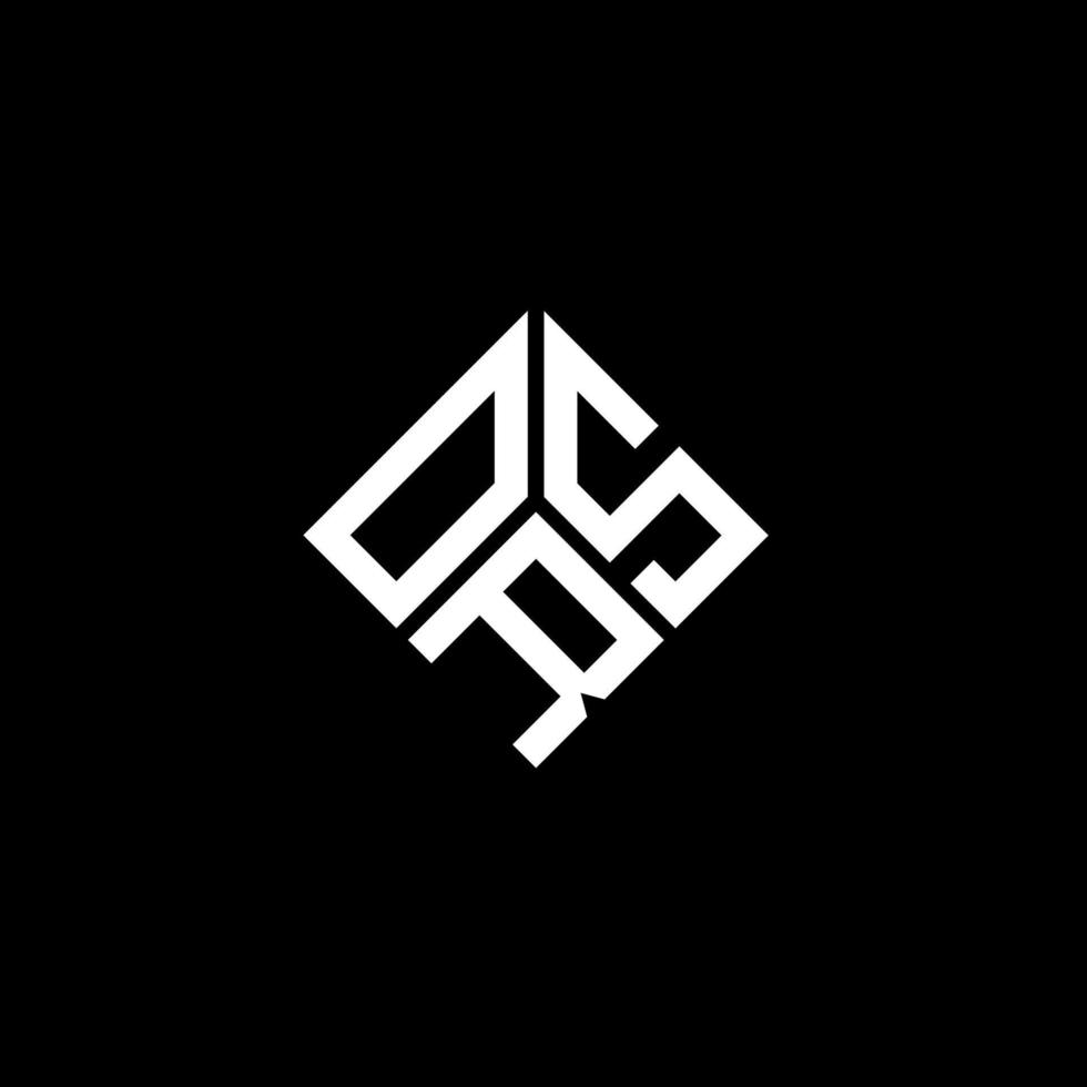 diseño de logotipo de letra ors sobre fondo negro. concepto creativo del logotipo de la letra de las iniciales de ors. diseño de letras ors. vector