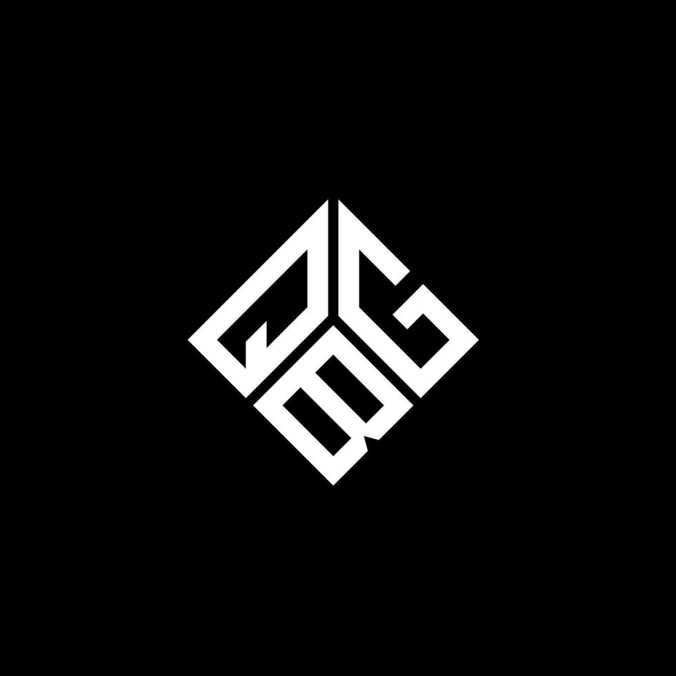 QBG letter logo design on black background. QBG creative initials letter logo concept. QBG letter design. vector