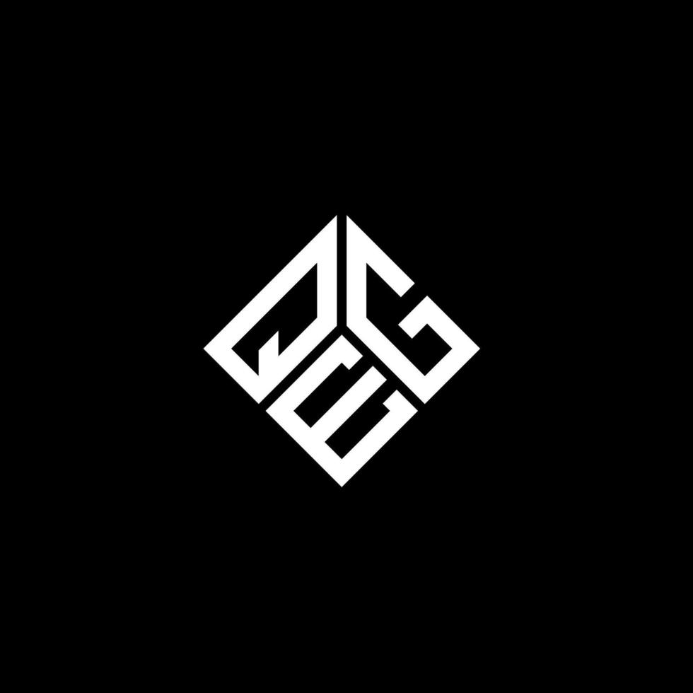 QEG letter logo design on black background. QEG creative initials letter logo concept. QEG letter design. vector