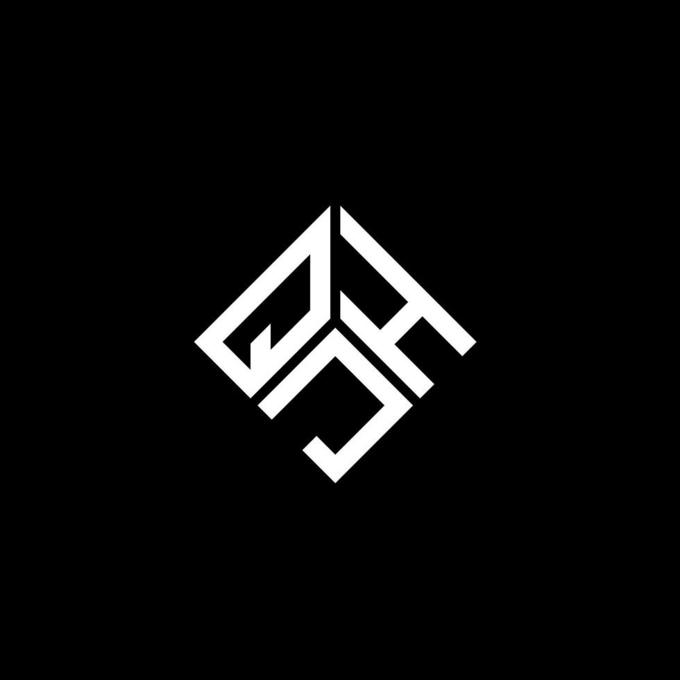 QJH letter logo design on black background. QJH creative initials ...