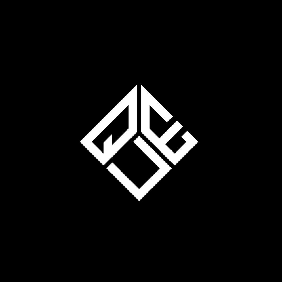 QUE letter logo design on black background. QUE creative initials letter logo concept. QUE letter design. vector