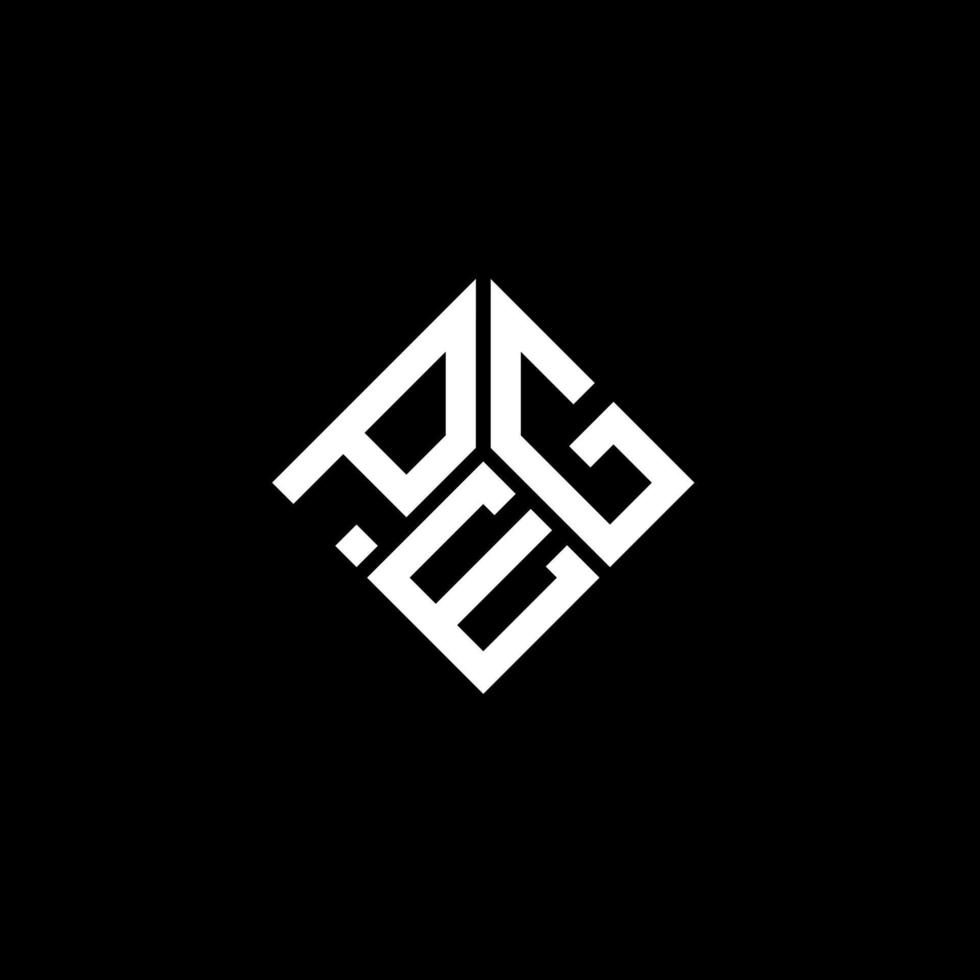 PEG letter logo design on black background. PEG creative initials letter logo concept. PEG letter design. vector